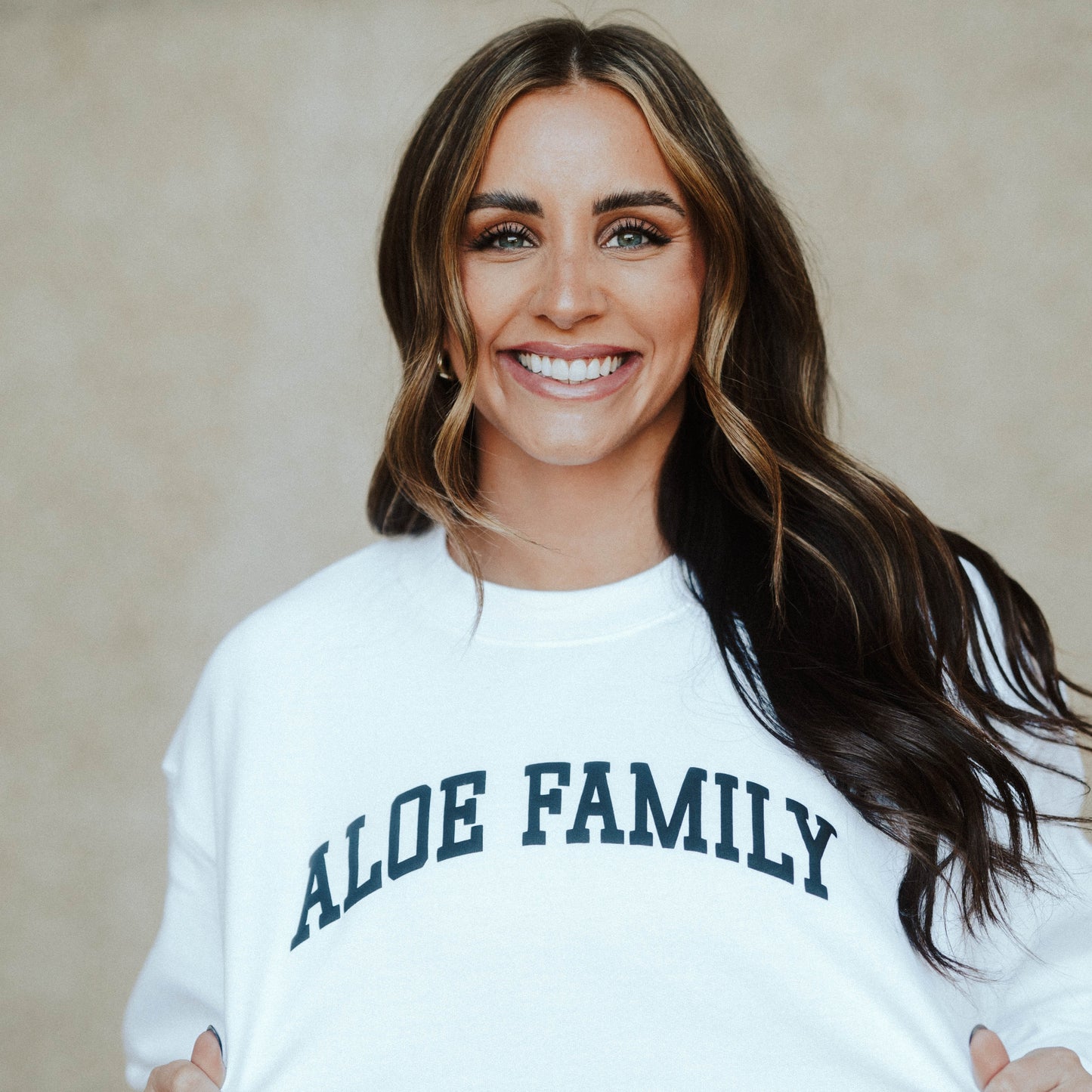 White Aloe Family Crewneck