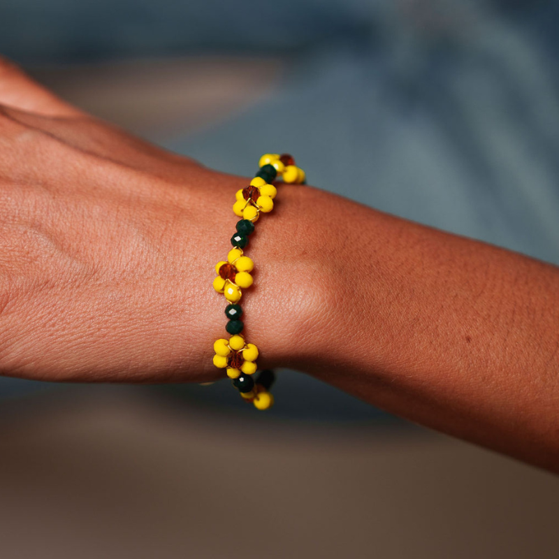 Beaded Flower Bracelet