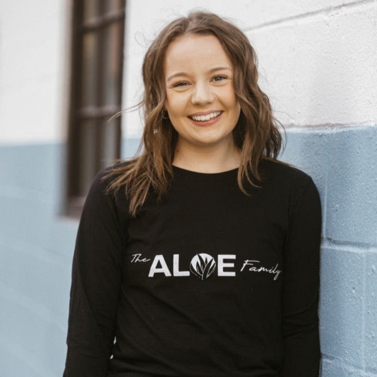 Long Sleeve Black Aloe Family T-Shirt