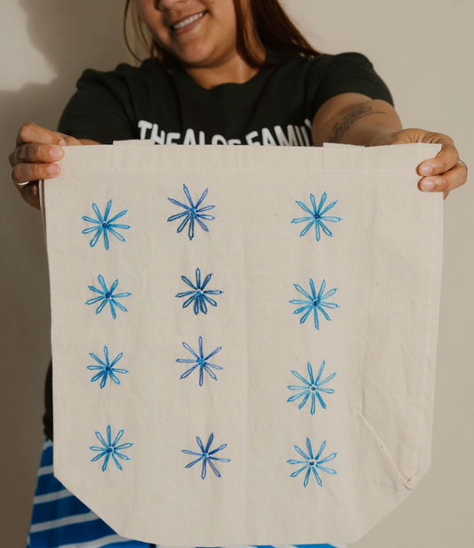 Hand Embroidered Tote Bag