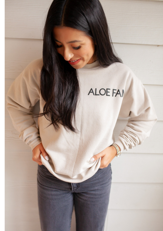 Relaxed Fit "Aloe Fam" Crewneck